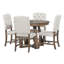 Ensemble de table de salle à manger 5 pièces avec table ronde extensible et chaises rembourrées pour la salle à manger-685811107