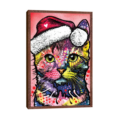 Christmas Cat 1 Piece Wall Art on Canvas