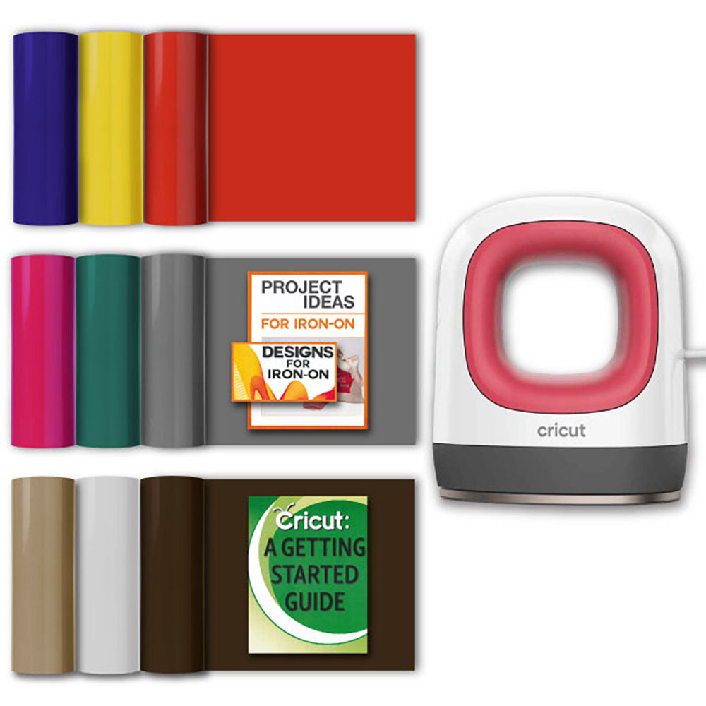 Cricut Easy Press 2 Bundle with Cricut Mini Raspberry, 9 x 9 Mini Heat Press and Accessories
