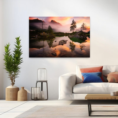 Art contemporain contemporain, paysage d'automne abstrait