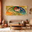 Floral et cosmique, ensemble de 3 reproductions d'art sur toile-990434363
