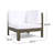 White Wood Arm Chair, 29.81 In. Depth, Width, 26.01 Height, 40.46 Lb Dependable Weight