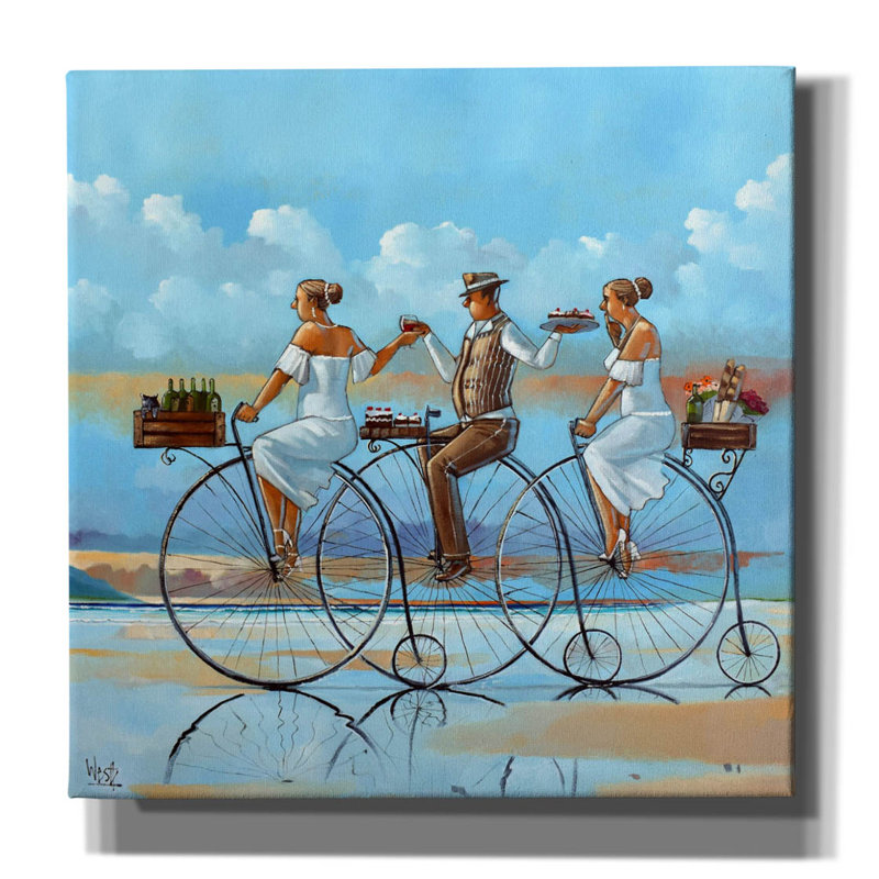 «Joy Ride IV» par Ronald West, art mural sur toile, H 12 po x l 12 po x P 0,75 po