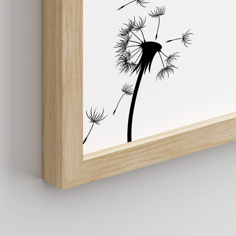 «Breathe Deep Dandelion Text» sur papier, Naturel, H 10 po x l 8 po