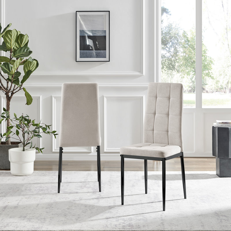 Chaises de salle à manger Pallo, Crème, crème, Noir, noir, noir, noir