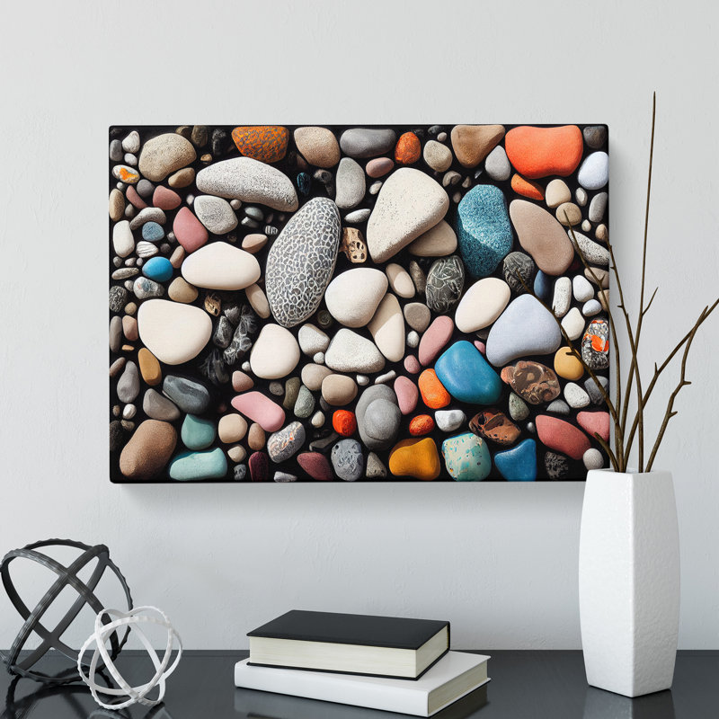 Pebbles By The River Vol.1 - Wrapped Canvas Print, 50cm H x 76cm W x 3cm D