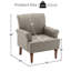 Fauteuil d'appoint classique en similicuir de 31 po de largeur avec coussin épais-632703219