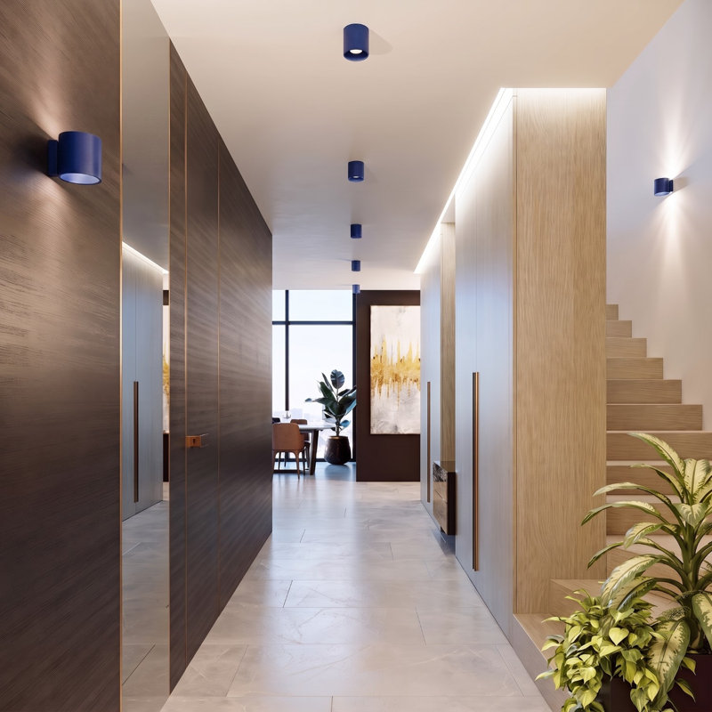 ORBIS Flush Mount, Ultramarine, Ceiling lamp ORBIS 1 ultramarine, 1 Light