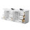Strada 84" Freestanding Double Bathroom Vanity with Cultured Marble Top