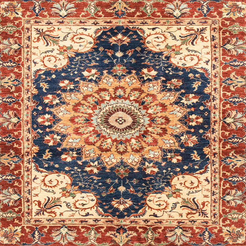 Abstract Indoor Rug, Square 3'