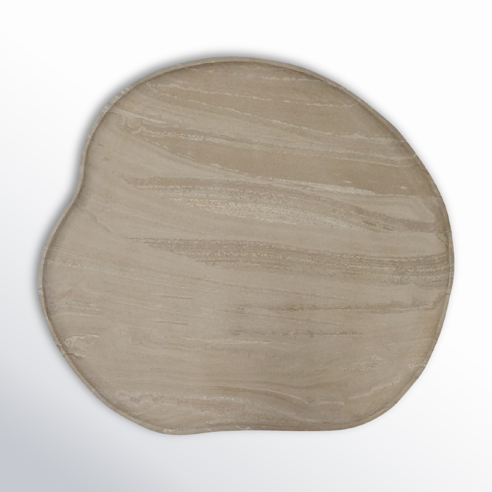 Organic Large Serving Platter Resin, 24" W x 24" D