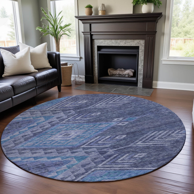 Tapis mondial de qualité supérieure lavable à la machine Rothenberg AMF1091, Rond 8 pi
