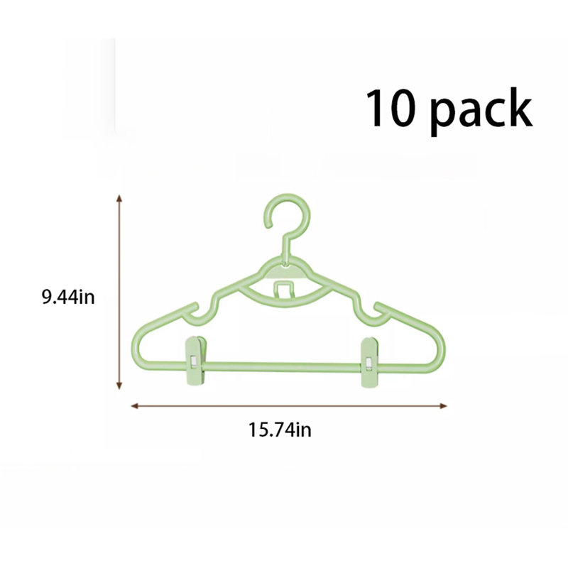 Ultimate Multi-Purpose Clothes Hanger With Clips, 10