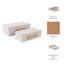 Boîte de rangement décorative en tissu avec couvercle et fermeture métallique double - Rangement moderne idéal pour photos ou objets de décoration - Lot de 2, 23 cm, brun