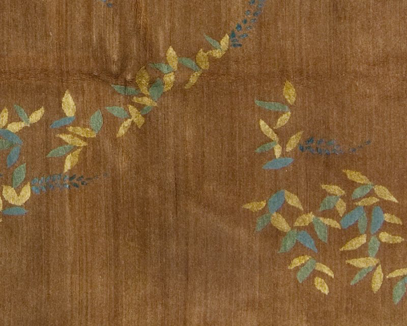 Floral Area Rug in Blue/Brown, Rectangle 3' x 5'