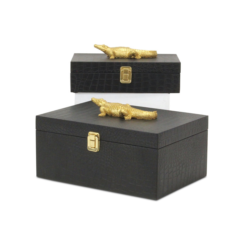 Ensemble de boîtes rectangulaires Canorus, Noir, noir, noir, noir