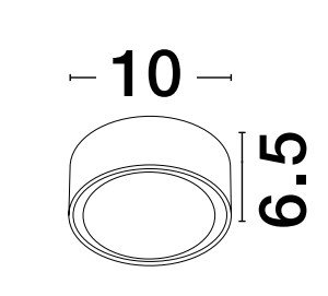 Focus LED Outdoor Flush Mount, Black