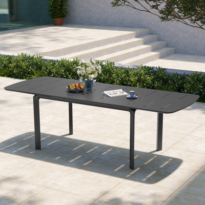Dennings Extendable Oval Aluminum Outdoor Dining Table