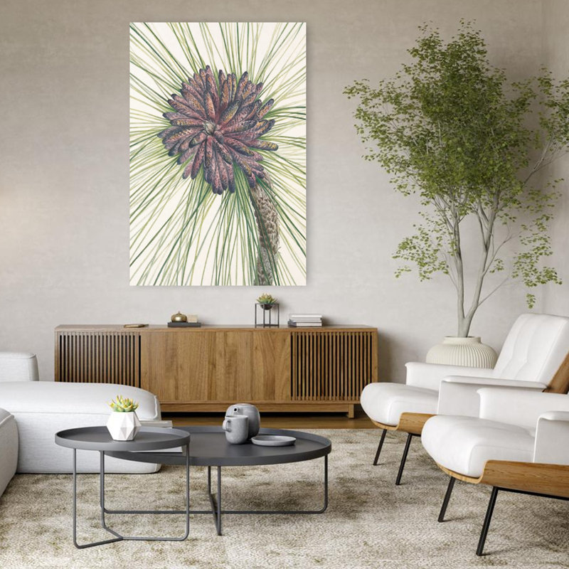Pin longleaf de North American Wildflowers par Mary Vaux Walcott. Art mural contemporain, H 48 po x l 32 po