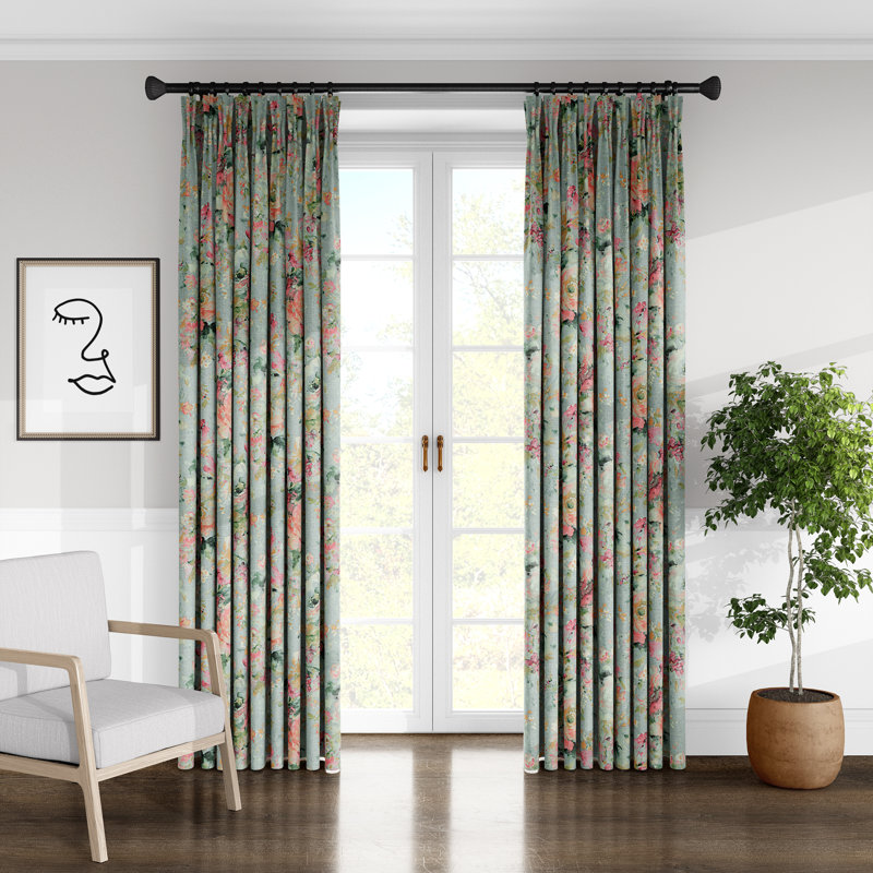 Panneau de rideau simple Faye Drapery, l 20 po x L 132 po