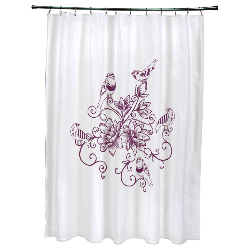 Rideau de douche simple Everill, Mauve