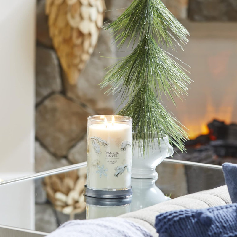 Bougie scintillante parfumée neige scintillante