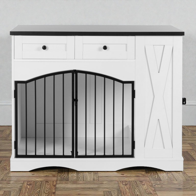 Mobilier pour cage de chien avec tiroirs