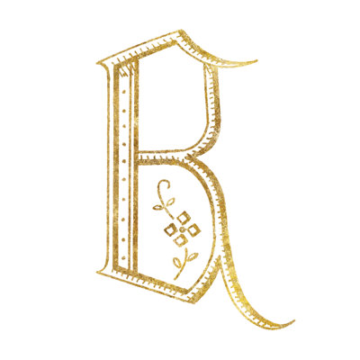 " French Sewing Letter B " by Wild Apple Portfolio