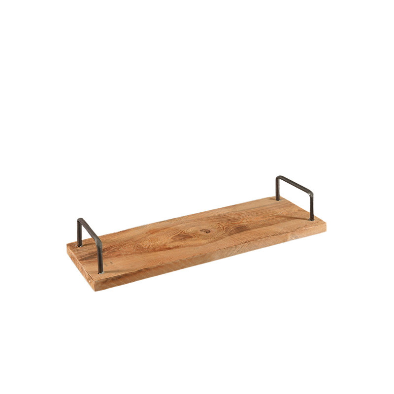 Serene Spaces Living Hearthlyn Wood Tray, 18.3" Long, 6" Wide & 3.3" Tall, Pacl Of 1