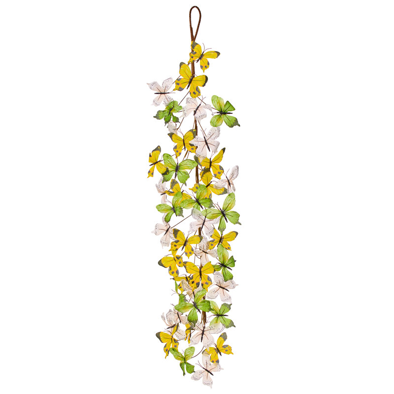 Guirlande 36 ", Vert / jaune / blanc
