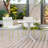 4-Pack Modern Striped Color Block Chairs With Waterproof PP Seats And Sturdy Metal Legs For Indoor/Outdoor Use