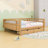 Wood Platform Bed With 2 Drawers And Fence-144329464-144329466