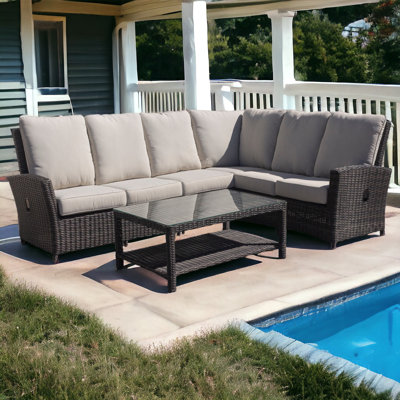 Liudger 6 - Person Patio Conversation Set with Cushions
