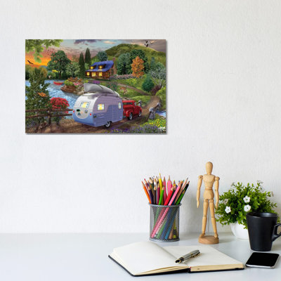 Campers Coming Home 1 Piece Wrapped Canvas Painting