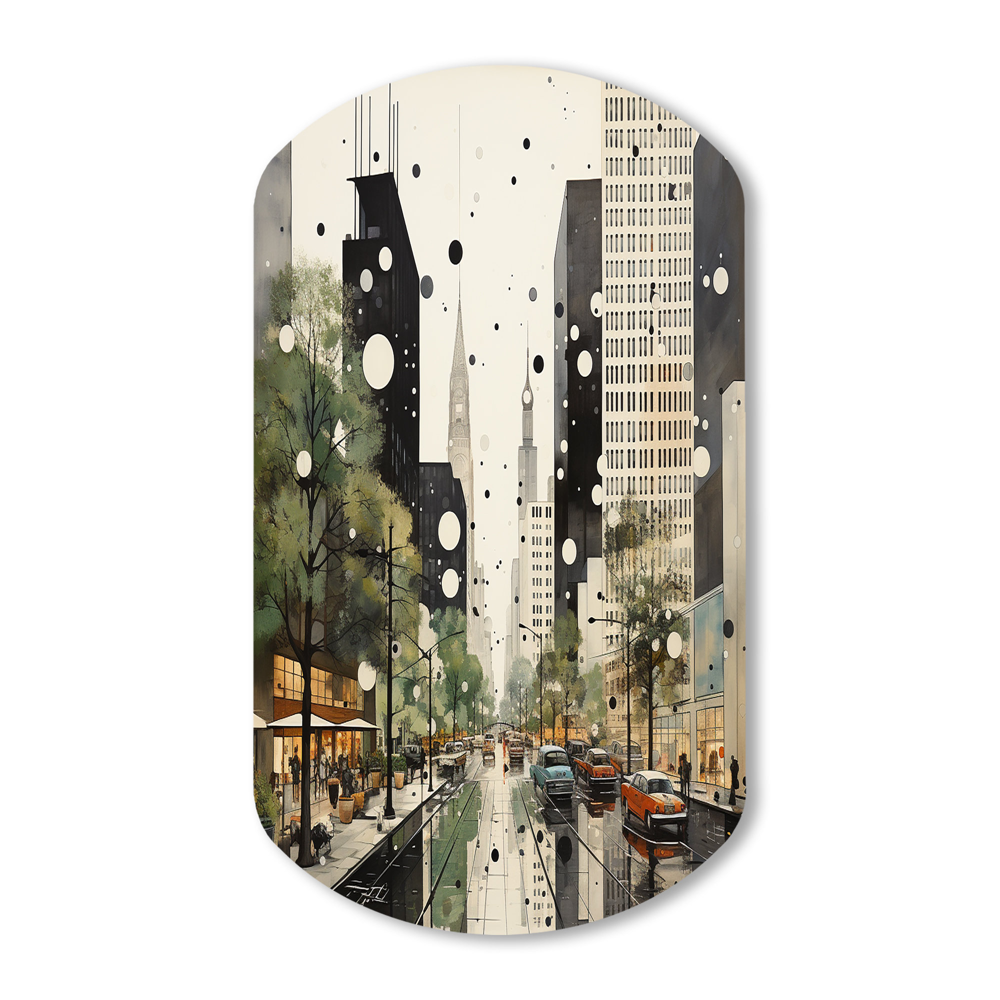 Lark Manor™ Hahira - Abstract Cylinder Shape Assymterical Metal Wall ...