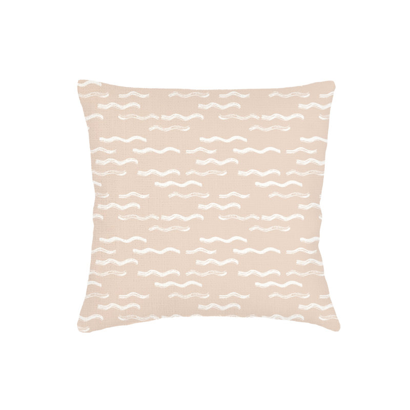 Coussin en lin beige 26x26, Beige, Square 26", Polyester