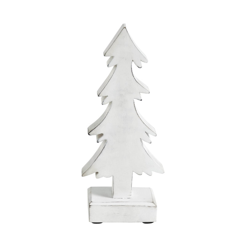 Figurine de Noël en bois blanc, H 11 po x l 4,5 po x P 2 po