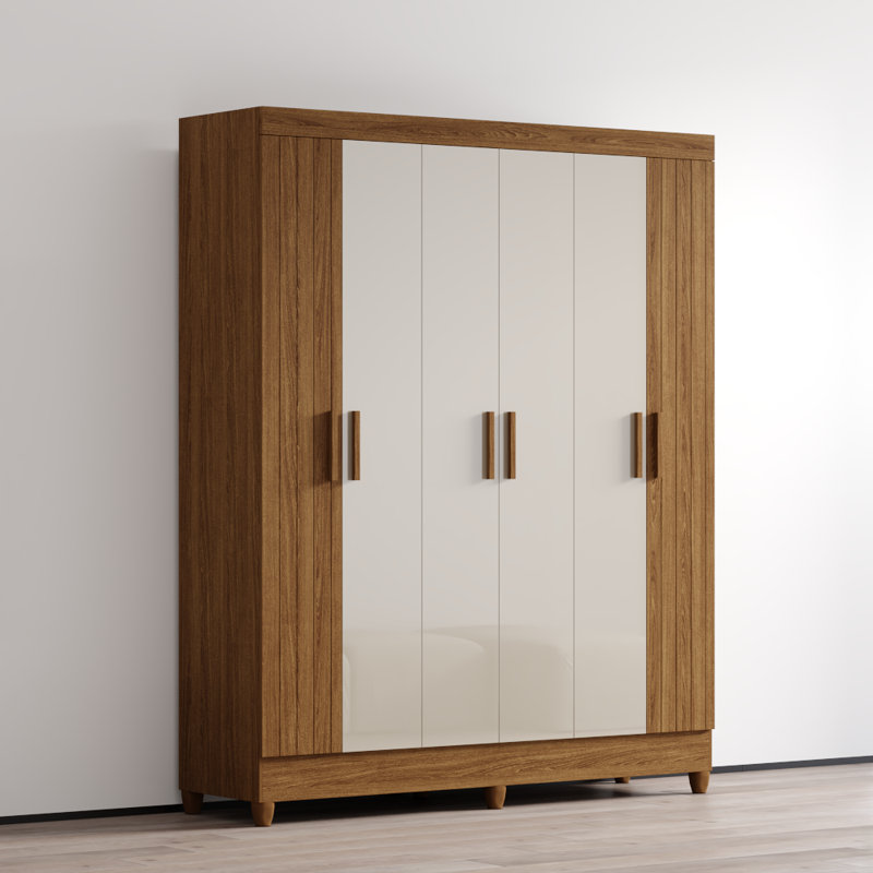 Armoire 65 "avec tiges de suspension réglables 65", Naturel / Blanc