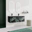 Meuble-lavabo double 47,6 po avec plateau en céramique Brittnee