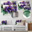 Violet Fleurs sauvages dépliées II - Violettes, décoration murale en métal, reproduction d'art traditionnelle en métal-882450146