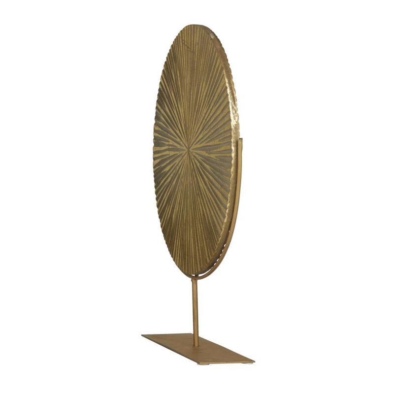 Sculpture décorative Vonny, H 22,85 po x l 18,4 po x P 4,1 po, Or