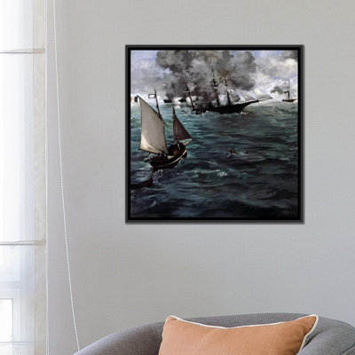 Edouard Manet " The Battle Of The USS Kearsarge & CSS Alabama " by Edouard Manet