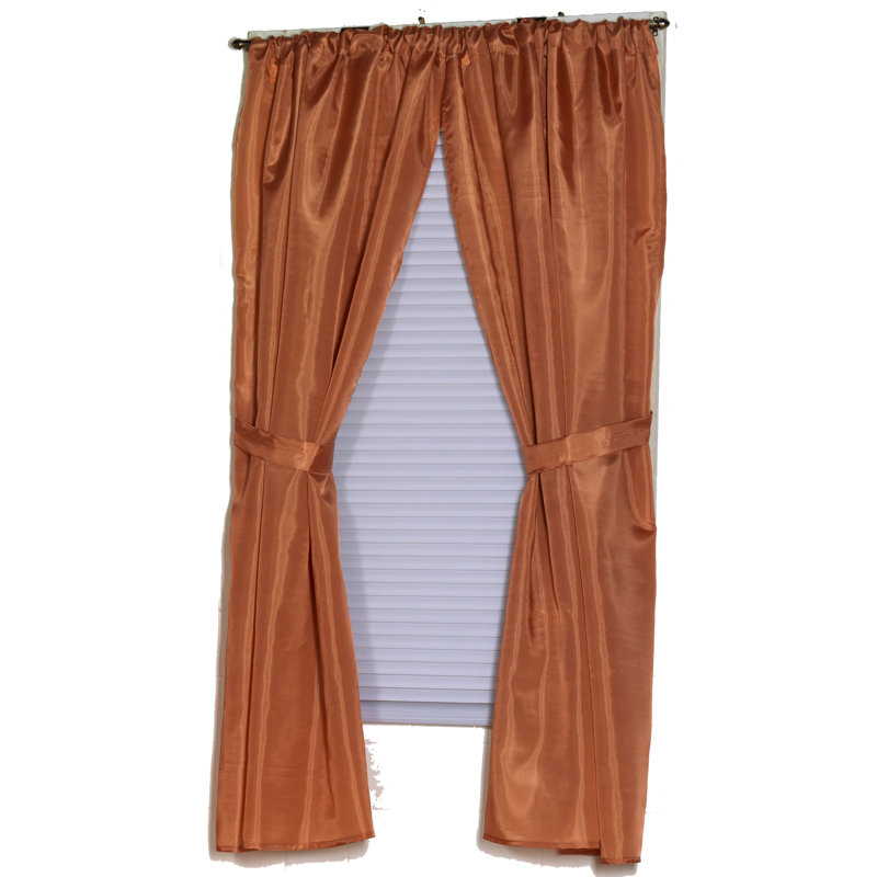 Jamarl Curtain Pair, Tangerine