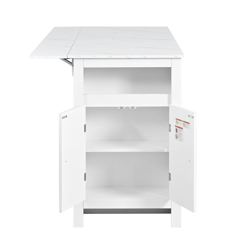 Foldable Rectangular Dining Table, White
