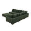 Large Seating 5 - Seat Corduroy Modular Sleeper Sectional, Dark , 16 Toss Pillows, Design For Custom Space In , Middle Firm Cushions, Assembly With No Extra Parts Required Sectional Customizable