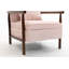 Chaise de rangement, fauteuil d'appoint moderne Mid-Century avec structure en bois, chaises de salon rembourrées avec coussin de taille, fauteuil de lecture pour véranda de chambre à coucher-130671268