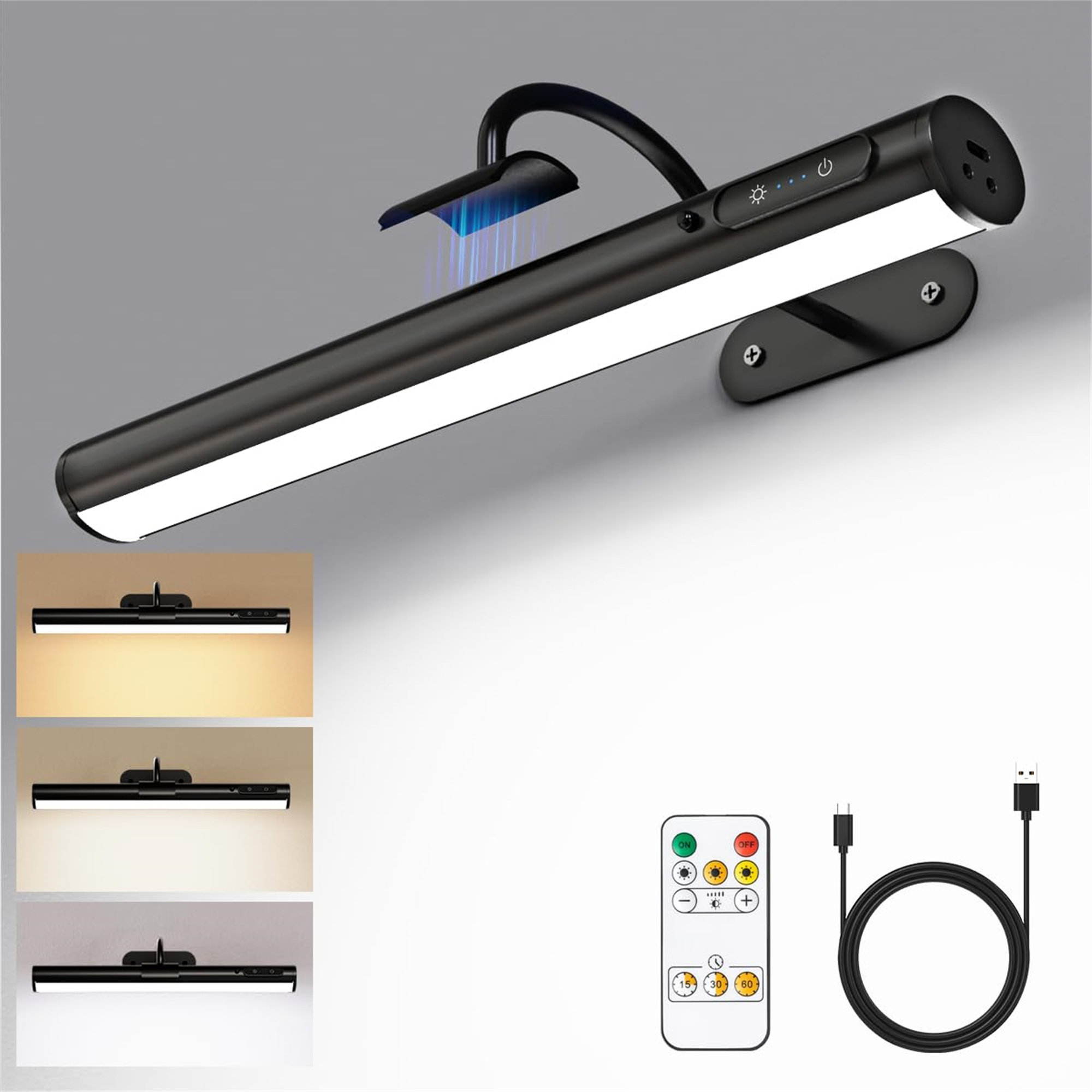 YHSNFJING Wireless Rechargeable LED Wall Lights Indoor With Remote ...