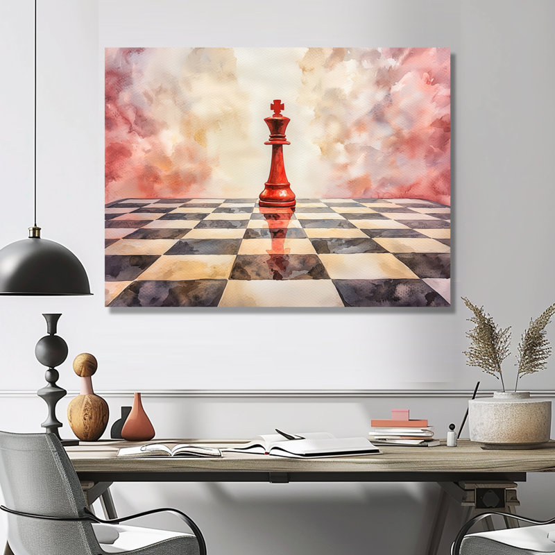 Queen’s Power In Chess Game II - casino, décoration murale en métal, impression moderne sur métal