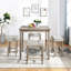 Ensemble de table de bar et de salle à manger de style industriel 5 pièces avec chaises, convient au salon, 4 chaises avec 1 table pour la salle à manger