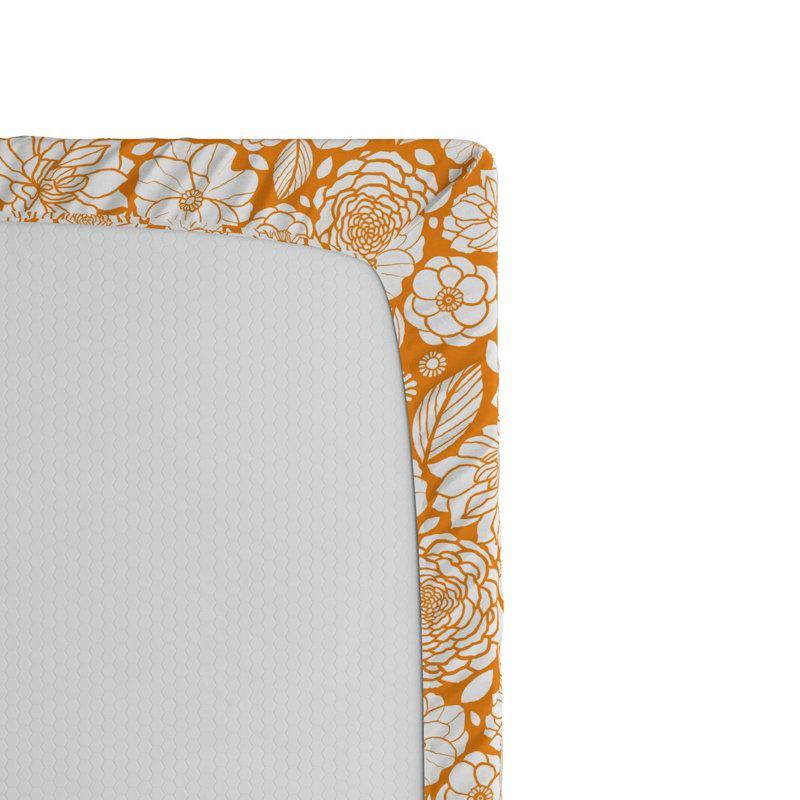 Microfiber Floral Fitted Sheet, Twin XL Fitted Sheet